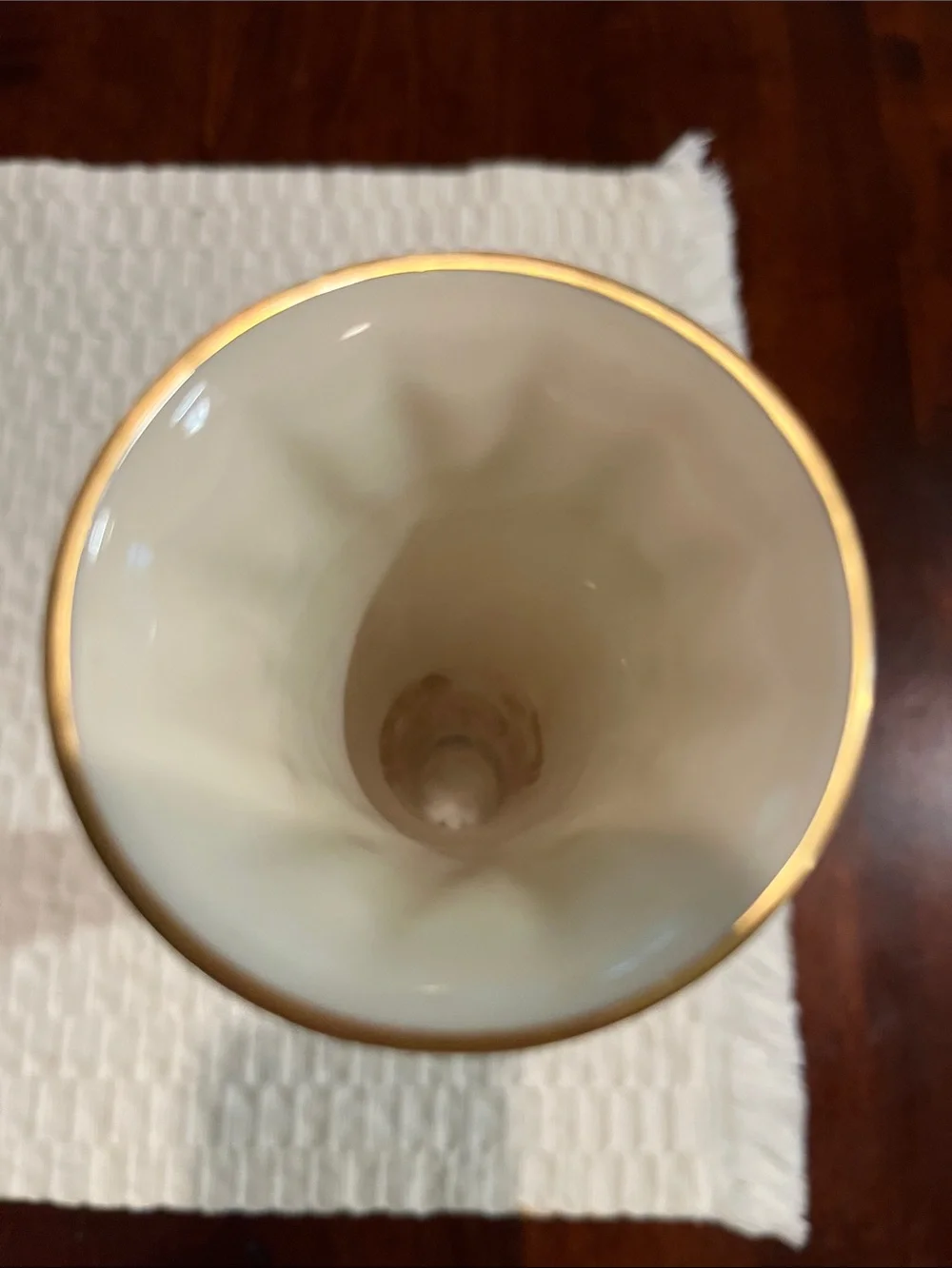Fluted Cream Bud Vase by Lenox